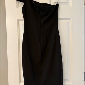 Likely Black One-Shoulder Sheath Dress